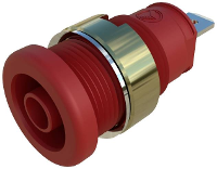 SKS Hirschmann SEB 2610 F4,8 Veiligheids labconnector, female Bus, inbouw verticaal Stift Ø: 4 mm Rood 1 stuk(s)