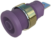 SKS Hirschmann SEB 2610 F4,8 Veiligheids labconnector, female Bus, inbouw verticaal Stift Ø: 4 mm Violet 1 stuk(s)