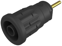 SKS Hirschmann SEP 2630 S1,9 Veiligheids labconnector, female Bus, inbouw verticaal Stift Ø: 4 mm Zwart 1 stuk(s)