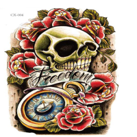 Skull Game Waterproof Temporary Arm Tattoo Sticker
