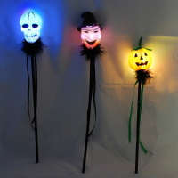 Skull Head Witch Pumpkin Shape Halloween Led Flashing Bar Glow Stick