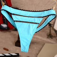 Sky Blue Seamless Sexy Low Waist Ladie Thong