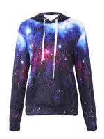 Sky Printed Casual Hoodie For Women