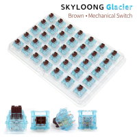 SKYLOONG 35 stks Glacier & Chocolate Mechanische Schakelaars Wit/Bruin/V2 Rose/V2 Citroen Custom Game Toetsenborden Tact