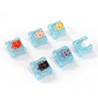 SKYLOONG 35 Stks Glacier Mechanische Schakelaars Voorgesmeerde 5 Pin Stille Lineaire Schakelaar voor Mechanische gaming