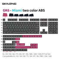SKYLOONG GK6 ABS Miamii Twee kleuren ABS toetsenkapset Profiel Compatibel voor DIY aanpassing 61/63/64/68/75/84/87/96/98