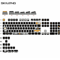 SKYLOONG GK7 120 stks Mechanische Toetsenbord Keycaps Set Dark Fairy Tale Thema PBT Pudding Key Cap Voor DIY Aangepaste