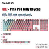 SKYLOONG GK7 126 toetsenbordkapjes set Roze   PBT Zwart Transparent Jelly toetsenbordkapje voor DIY gepersonaliseerde 61