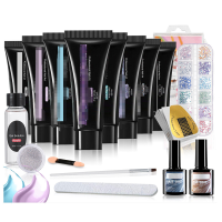 8 PCS Purple Series Nail Extension Gel Kit Poly Nail Art Kit Quick Building Nail Extension Lijm Set