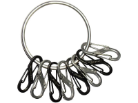 Sleutelring met karabijn NITE Ize BigRing 8 S Biner Zwart, Zilver 1 stuks