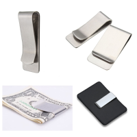 Slim Stainless Steel Money Clip Pocket Wallet Credit Card Holder