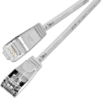 Slim Wirewin PKW LIGHT STP K6 1.0 RJ45 Netwerkkabel, patchkabel CAT 6 U/FTP 1.00 M Grijs 1 stuk(s)