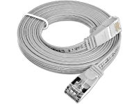 Slim Wirewin PKW STP SLIM KAT6 0.25 RJ45 Netwerk Aansluitkabel CAT 6 U/FTP 0.25 M Grijs Plat