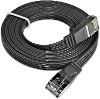 Slim Wirewin PKW STP SLIM KAT6 0.25 SW RJ45 Netwerk Aansluitkabel CAT 6 U/FTP 0.25 M Zwart Plat