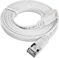 Slim Wirewin PKW STP SLIM KAT6 0.25 WS RJ45 Netwerk Aansluitkabel CAT 6 U/FTP 0.25 M Wit Plat
