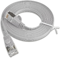 Slim Wirewin PKW STP SLIM KAT6 0.5 RJ45 Netwerk Aansluitkabel CAT 6 U/FTP 0.5 M Grijs Plat