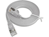 Slim Wirewin PKW STP SLIM KAT6 1.0 RJ45 Netwerk Aansluitkabel CAT 6 U/FTP 1 m Grijs Plat