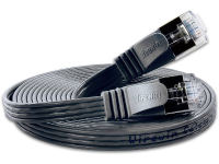 Slim Wirewin PKW STP SLIM KAT6 1.0 SW RJ45 Netwerk Aansluitkabel CAT 6 U/FTP 1 m Zwart Plat