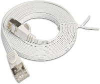 Slim Wirewin PKW STP SLIM KAT6 1.0 WS RJ45 Netwerk Aansluitkabel CAT 6 U/FTP 1 m Wit Plat