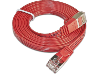 Slim Wirewin PKW STP SLIM KAT6 2.0 RT RJ45 Netwerk Aansluitkabel CAT 6 U/FTP 2 m Rood Plat