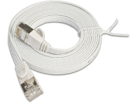 Slim Wirewin PKW STP SLIM KAT6 2.0 WS RJ45 Netwerk Aansluitkabel CAT 6 U/FTP 2 m Wit Plat