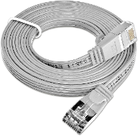 Slim Wirewin PKW STP SLIM KAT6 3.0 RJ45 Netwerk Aansluitkabel CAT 6 U/FTP 3 m Grijs Plat