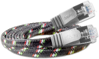 Slim Wirewin PKW TOUGH STP K6 3.0 RJ45 Netwerk Aansluitkabel CAT 6 U/FTP 3 m Grijs Plat