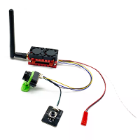 SLONWAKE Max 5W FPV systeem 5.8GHz 48CH VTX FPV zender met 1200TVL AIO 135° FPV camera, dubbele koelventilator, ingebouw