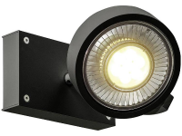 Wandlamp GU10 Energielabel: Afhankelijk van de lamp SLV 1000702 Zwart