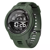 SMAEL Mannen Sport LED Luminous Digitaal Horloge Multifunctioneel Waterdicht Comfortabele TPU Band Elektronisch Horloge