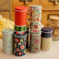 Small Fresh Cylindrical Tin Cans Tea Candy Gift Containers Box
