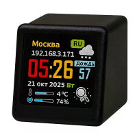 SmallTV Ultra Slim Wi Fi Weerstationklok 1.54 Inch IPS LCD 240x240 RGB scherm Desktop Weersvoorspelling Alarmklok Fotowe