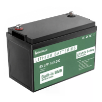 SMARAAD ES LFP 12.8 200 LiFePO4 Batterij 12.8V 200Ah 2560Wh Ingebouwde BMS IP55 Oplaadbare Batterij Pack