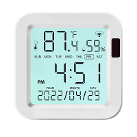 TY 196 Tuya Smart WiFi Temperatuur Vochtigheid Sensor met LCD Scherm Verlichting Spraak bediening met Alexa Google Home