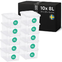 SmartStore Stevige Opbergbox 8L Set van 10   34x25x16cm