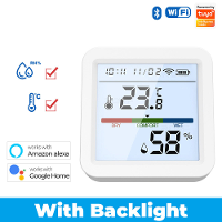 Slimme Wifi bluetooth/Zigbe temperatuur  en vochtigheidssensor met backlight Real time monitoring Hoge nauwkeurigheid Ve