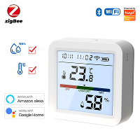 Tuya WiFi/Zigbee Slimme Thuis Temperatuur Vochtigheidssensor met Achtergrondverlichting Hygrometer Thermometer Monitorin