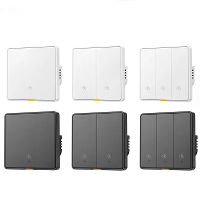 Tuya Zigbee 1/2/3 Gang Slimme Wandlichtknop met 6M Radar Mensbewegingdetectie Alarm Sensor Geen/Geen Neutraal Draad Scha