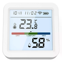 Tuya ZigBee3.0 Slimme Thuis Temperatuur  en Vochtigheidssensor met Achtergrondverlichting LCD scherm Spraakbediening met