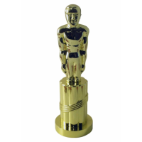 1X Gouden award beeldje 24 cm feestartikelen