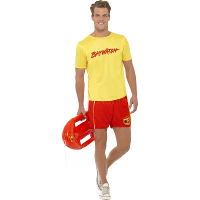 Baywatch kostuum   heren   strandwacht   shirt en broek   verkleedkleding