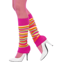 Beenwarmers Neon Dames   Jaren 80 Carnaval Verkleedkleding   Eighties Themafeest