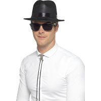 Blues Brothers hoed   zwart   volwassenen   plastic   Carnaval verkleedhoeden
