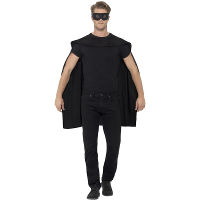 Cape met oogmasker   verkleed kleding   voor volwassenen   zwart   100 cm   superheld