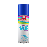 Carnaval haarverf   blauw   spuitbus   125 ml   haarspray