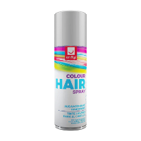 Carnaval haarverf   wit   spuitbus   125 ml   haarspray