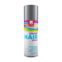 Carnaval haarverf   zilver   spuitbus   125 ml   haarspray