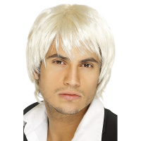 Carnaval verkleed boy band pruik   heren   blond   kort haar