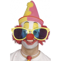 Carnaval verkleed Clowns bril   verkleedbrillen   groot formaat   fun artikel