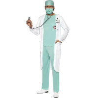 Carnaval verkleed Dokter/Chirurg kostuum   verkleedkleding ziekenhuis   pak/jas   voor heren